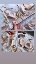 ست لباس زیر پرلون و تور شیشه ای